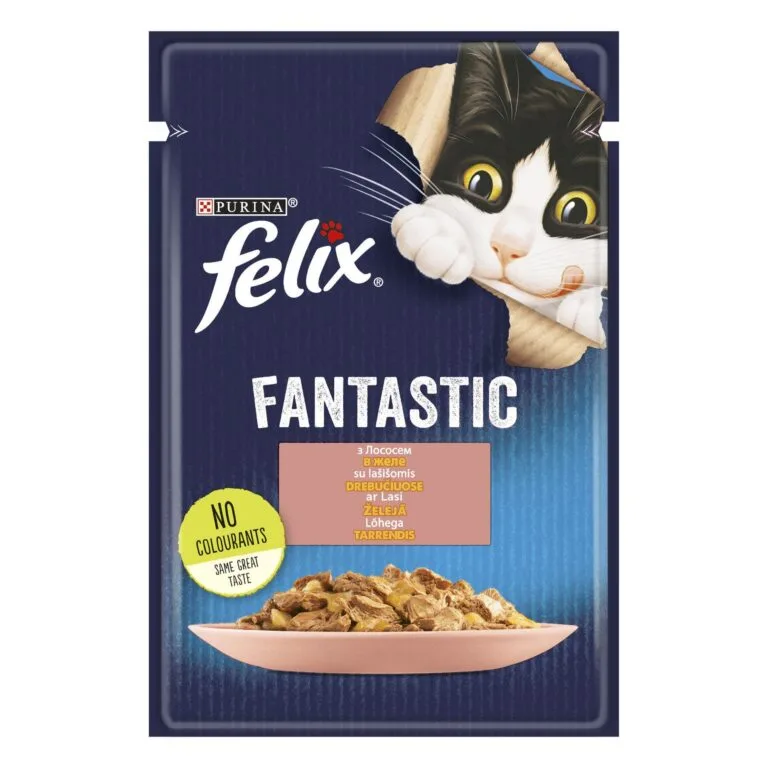 Вологий корм Felix Fantastic з лососем для котів, 85 г