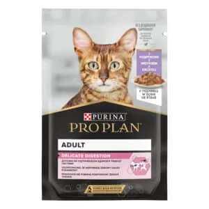 Вологий корм для дорослих котів Pro Plan Delicate Digestion з індичкою, 85 г
