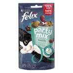 Ласощі FELIX Party Mix Морський Мікс для дорослих котів зі смаком лосося, форелі та минтаю 60 г