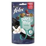 Ласощі Felix Party Mix Морський для дорослих котів з лососем, фореллю та минтаєм, 60 г