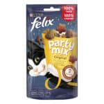 Ласощі FELIX Party Mix Оріджинал Мікс для дорослих котів зі смаком курки, печінки та індички 60 г