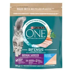 Сухий корм Purina ONE Difficult Appetite з тріскою і фореллю для котів, 800 г