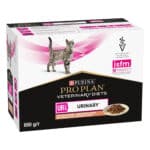 Вологий дієтичний корм PRO PLAN VETERINARY DIETS UR ST/OX Urinary для дорослих котів для розчинення та зниження утворення струвітних каменів з лососем 10х85 г