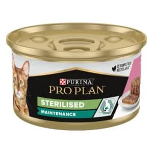 Вологий корм для стерилізованих котів Pro Plan Sterilised з тунцем і лососем, 85 г