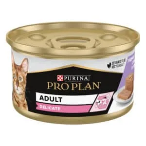 Вологий корм для дорослих котів Pro Plan Delicate з індичкою, 85 г