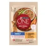 Вологий корм для собак малих порід Purina ONE Mini з куркою, морквою та зеленою квасолею, 85 г