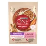 Вологий корм Purina ONE Mini Sensitive з лососем для собак дрібних порід, 85 г