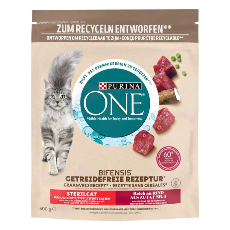 Сухий корм Purina ONE Grain Free Bifensis з яловичиною для стерилізованих котів, 600 г