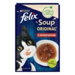 Вологий додатковий корм FELIX Суп для дорослих котів з яловичиною 48 г