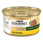 Вологий корм Gourmet Gold Соковита насолода з куркою для дорослих котів, 85 г
