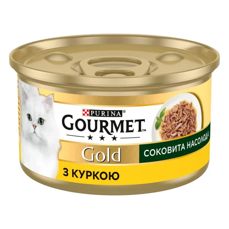 Вологий корм Gourmet Gold Соковита насолода з куркою для дорослих котів, 85 г