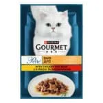 Вологий корм для дорослих котів Gourmet Perle Duo з куркою та яловичиною, 85 г