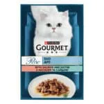 Вологий корм Gourmet Perle Duo з лососем і сайдою для дорослих котів, 85 г