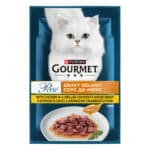 Вологий корм GOURMET Perle для дорослих котів міні філе у соусі з куркою 85 г