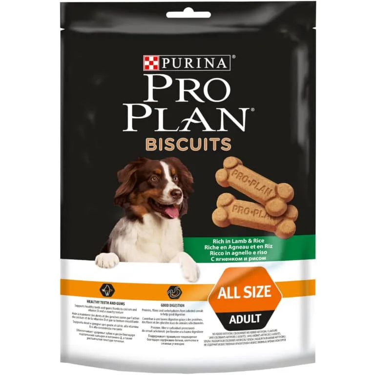 Ласощі Pro Plan Biscuits All Size Adult з ягням для дорослих собак, 400 г
