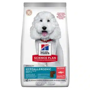 Сухий корм для дорослих собак середніх порід Hill's Science Plan Hypoallergenic беззерновий з лососем