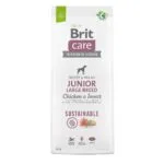 Сухий корм Brit Care Sustainable Junior Large Breed з куркою і комахами для цуценят