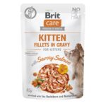 Вологий корм для кошенят Brit Care Fillets in Gravy філе в соусі з лососем, 85 г