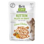 Влажный корм для котят Brit Care Fillets in Gravy Choice Chicken филе в соусе с курицей, 85 г