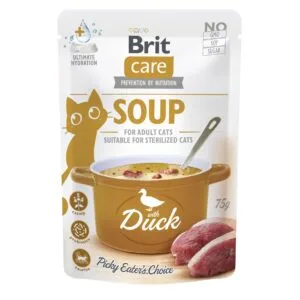 Вологий корм Brit Care суп з качкою для котів, 75 г
