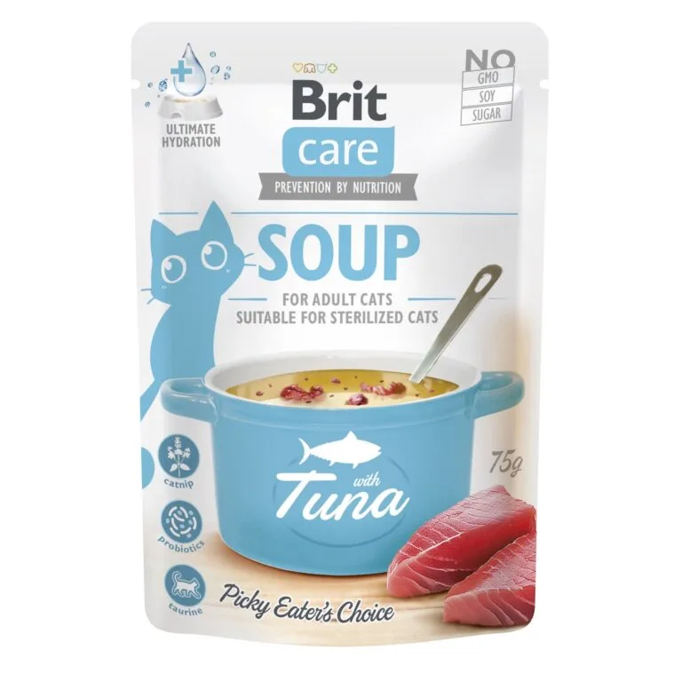 Вологий корм Brit Care суп з тунцем для котів, 75 г
