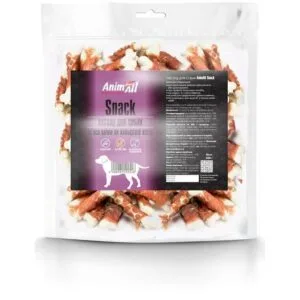 Ласощі AnimAll Snack качка на кальцієвій кістці для собак, 500 г