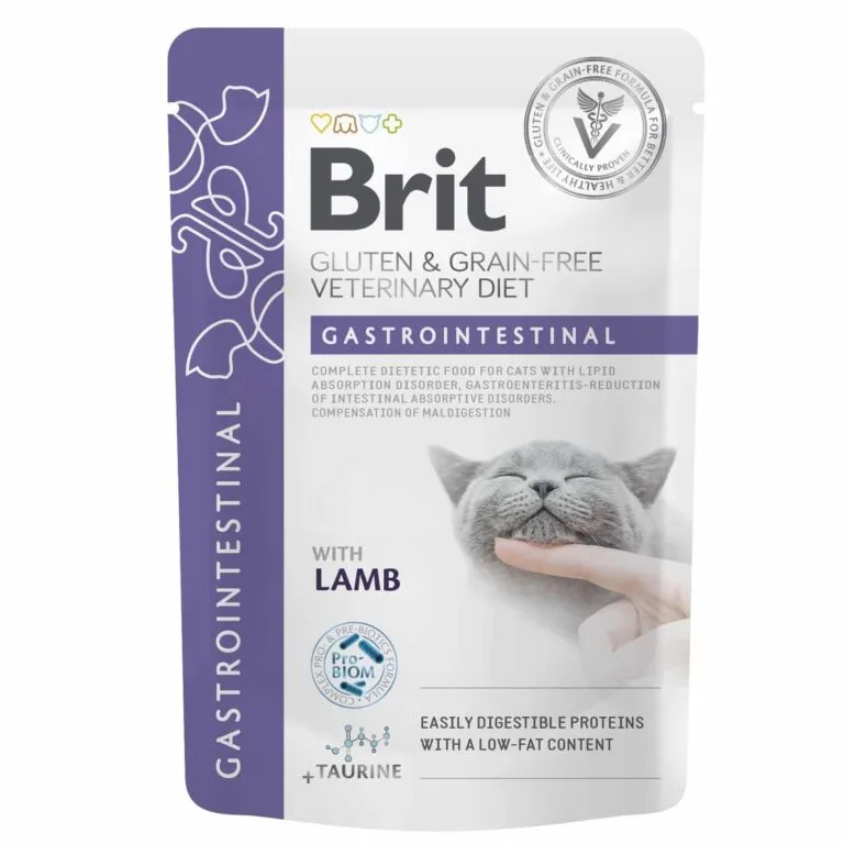 Вологий корм Brit VetDiet Gastrointestinal з ягням для котів, 85 г