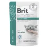 Вологий корм Brit VetDiet Sterilised з лососем для стерил. котів, 85 г