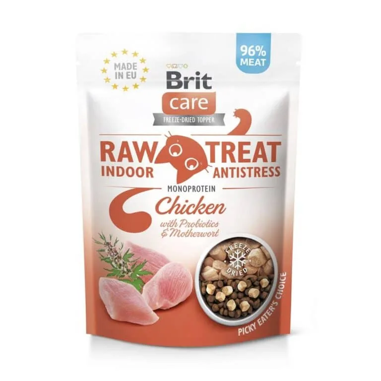 Ласощі Brit Raw Treat Indoor & Antistress Freeze-dried з куркою для котів, 40 г