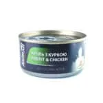 Вологий корм AnimAll паштет з кроликом і куркою для котів, 80 г