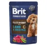 Вологий корм Brit Premium Fillets in Gravy для собак з ягням і горошком, 85 г