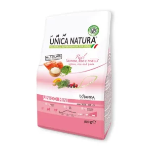 Сухий корм для собак малих порід Unica Natura Unico Mini Salmon з лососем та рисом