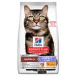 Корм для взрослых кошек Hill's SCIENCE PLAN Hairball & Perfect Coat для выведения шерсти, с курицей