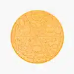 Килимок для злизування ласощів та їжі FIBOO Fizza, жовтий