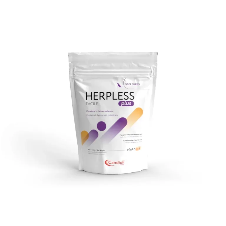 Таблетки Candioli Herpless Plus Facile з L-лізином для котів, 60 г
