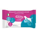 Вологі серветки Inodorina Refresh Pocket Talco для собак та кішок з ароматом тальку, 15 шт