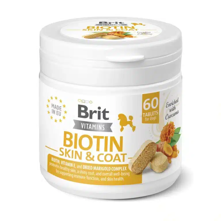 Вітаміни для собак Brit Vitamins Biotin Skin & Coat Care для шкіри та шерсті, 60 таблеток