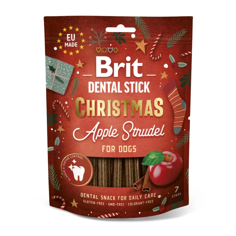 Brit Dental Stick Christmas Apple Strudel ласощі для собак