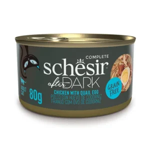 Вологий корм Schesir After Dark з куркою і перепелиним яйцем у бульйоні для котів, 80 г