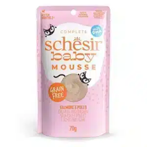 Вологий корм Schesir Baby мус з лососем і куркою для кошенят, 70 г