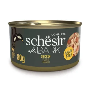 Вологий корм Schesir After Dark з куркою в бульйоні для котів, 80 г