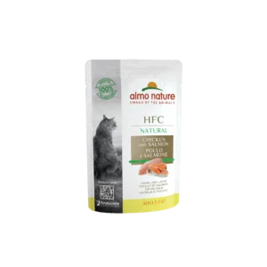 Вологий корм Almo Nature HFC Cat Natural з куркою і лососем для котів, 55 г