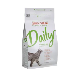 Сухий корм для дорослих котів Almo Nature Daily Cat з тунцем і лососем, 1.2 кг
