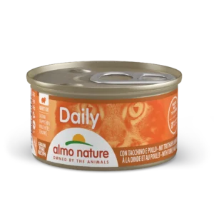 Вологий корм Almo Nature Daily Cat з індичкою і куркою для котів, 85 г