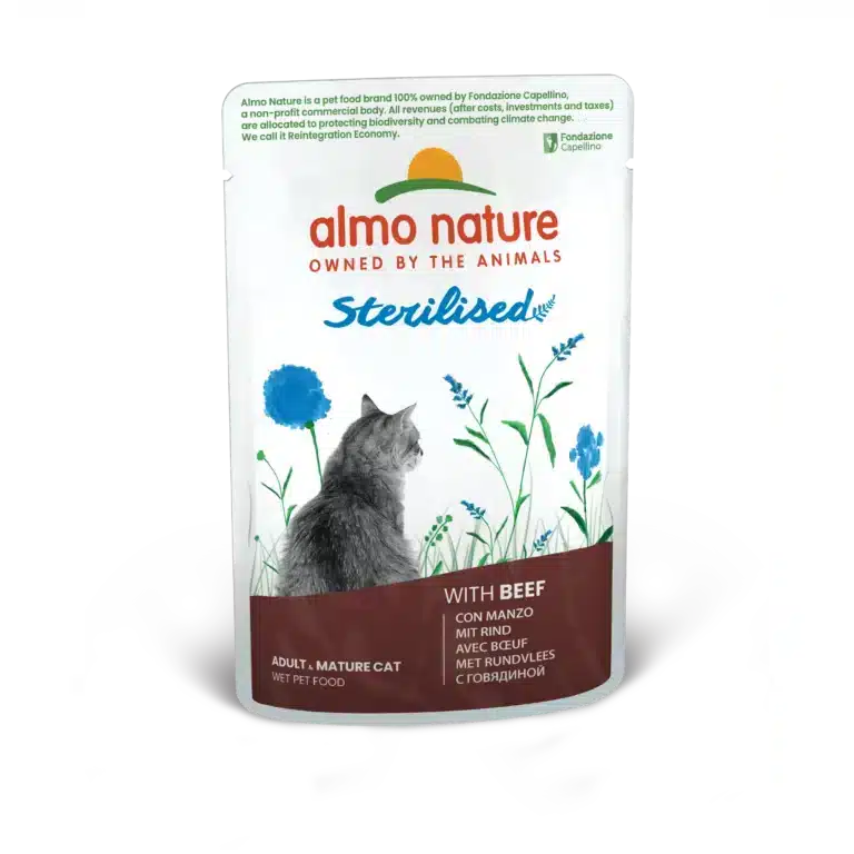 Вологий корм Almo Nature Holistic Functional з яловичиною для стерил. котів, 70 г