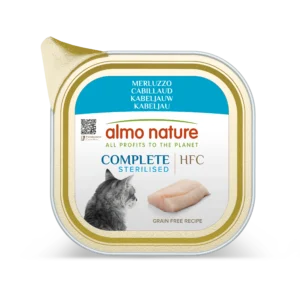 Вологий корм для стерилізованих котів Almo Nature HFC Cat Complete Sterilised з тріскою, 85 г