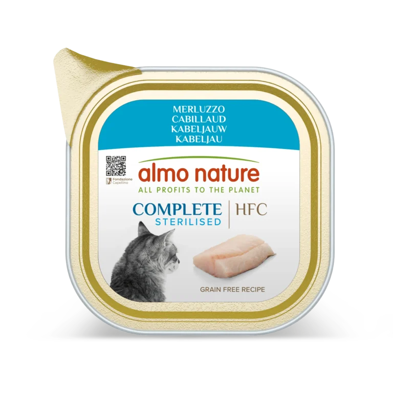 Вологий корм для стерилізованих котів Almo Nature HFC Cat Complete Sterilised з тріскою, 85 г