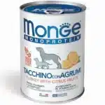 Паштет для собак Monge Dog Monoprotein – с индейкой и цитрусовыми (400 г)