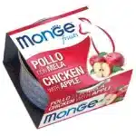 Влажный корм для взрослых кошек Monge Fruits с курицей и яблоком (80 г)