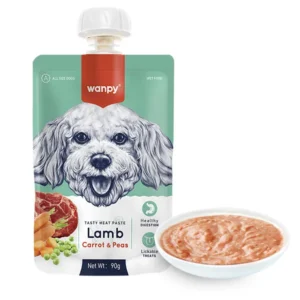 Вологий корм для собак Wanpy Lamb Carrot & Pea крем-пюре з ягням і морквою